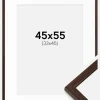 Ramme Edsbyn Valnød 45x55 cm - Passepartout Hvid 34x46 cm