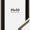 Ramme Edsbyn Valnød 35x50 cm - Passepartout Sort 11x17 inches