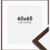 Ramme Edsbyn Valnød 60x65 cm - Passepartout Hvid 18x20 inches