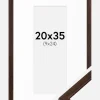 Ramme Edsbyn Valnød 20x35 cm - Passepartout Hvid 10x25 cm