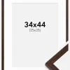 Ramme Edsbyn Valnød 34x44 cm - Passepartout Hvid 26x36 cm