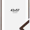 Ramme Edsbyn Valnød 42x57 cm - Passepartout Hvid 33x48 cm