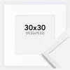 Ramme Edsbyn Warm White 30x30 cm - Passepartout Hvid 8x8 inches