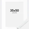 Ramme Edsbyn Warm White 35x50 cm - Passepartout Hvid 25x35 cm