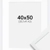 Ramme Edsbyn Warm White 40x50 cm - Passepartout Hvid 29,7x42 cm (A3)