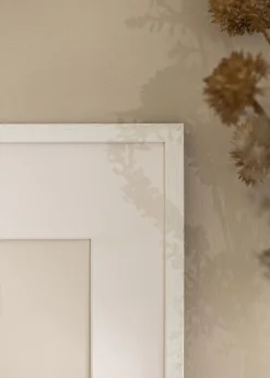 Ramme Edsbyn Warm White 40x50 cm - Passepartout Hvid 29,7x42 cm (A3)