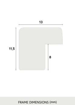 Ramme Edsbyn Warm White 40x50 cm - Passepartout Hvid 29,7x42 cm (A3)