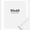 Ramme Edsbyn Warm White 50x60 cm - Passepartout Hvid 16x20 inches
