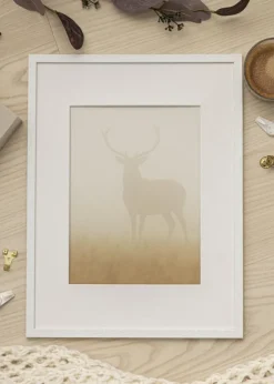 Ramme Edsbyn Warm White 50x60 cm - Passepartout Hvid 16x20 inches