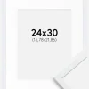 Ramme Edsbyn Warm White 24x30 cm - Passepartout Hvid 7x9 inches