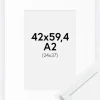 Ramme Edsbyn Warm White 42x59,4 cm (A2) - Passepartout Hvid 25x38 cm