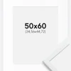 Ramme Edsbyn Warm White 50x60 cm - Passepartout Hvid 14x18 inches