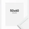 Ramme Edsbyn Warm White 50x60 cm - Passepartout Hvid 35x45 cm