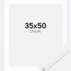 Ramme Edsbyn Warm White 35x50 cm - Passepartout Hvid 30x35 cm