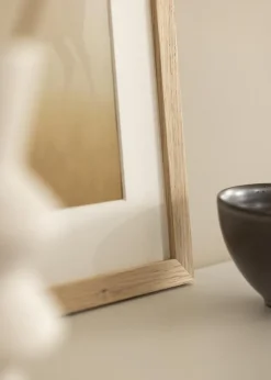 Ramme Eg træ 60x85 cm - Passepartout Hvid 51x76 cm