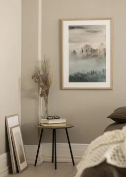 Ramme Eg træ 35x90 cm - Passepartout Hvid 25x75 cm