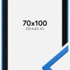 Ramme E-Line Blå 70x100 cm - Passepartout Sort 59,4x84 cm (A1)