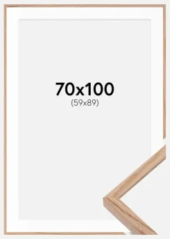 Ramme E-Line Eg 70x100 cm - Passepartout Hvid 60x90 cm