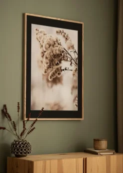 Ramme E-Line Eg 50x50 cm - Passepartout Sort 35x35 cm