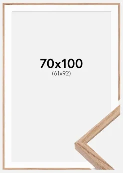 Ramme E-Line Eg 70x100 cm - Passepartout Hvid 62x93 cm