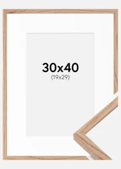 Ramme E-Line Eg 30x40 cm - Passepartout Hvid 20x30 cm