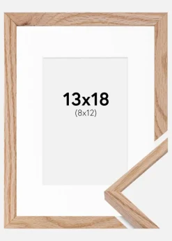 Ramme E-Line Eg 13x18 cm - Passepartout Hvid 9x13 cm