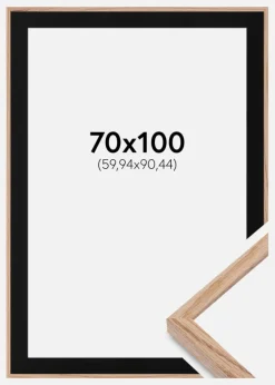 Ramme E-Line Eg 70x100 cm - Passepartout Sort 24x36 inches