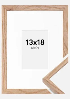 Ramme E-Line Eg 13x18 cm - Passepartout Hvid 7x10 cm