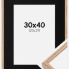 Ramme E-Line Eg 30x40 cm - Passepartout Sort 21x30 cm