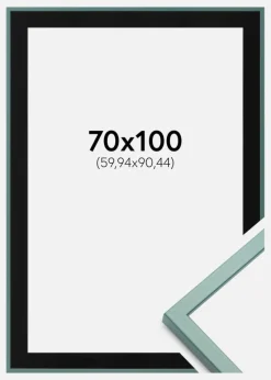 Ramme E-Line Grøn 70x100 cm - Passepartout Sort 24x36 inches
