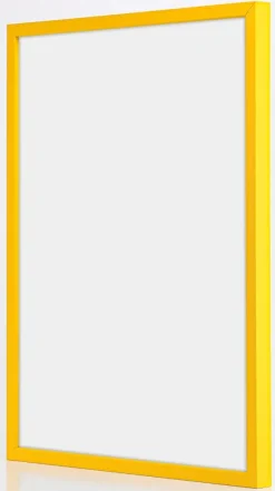 Ramme E-Line Gul 70x100 cm - Passepartout Hvid 59,4x84 cm (A1)