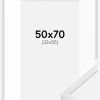 Ramme E-Line Hvid 50x70 cm - Passepartout Hvid 33x56 cm