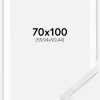 Ramme E-Line Hvid 70x100 cm - Passepartout Hvid 24x36 inches
