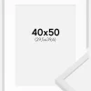 Ramme E-Line Hvid 40x50 cm - Passepartout Hvid 12x16 inches
