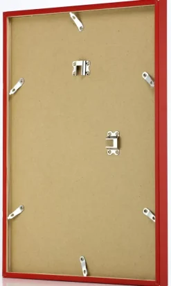 Ramme E-Line Rød 70x100 cm - Passepartout Hvid 61x91,5 cm