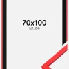 Ramme E-Line Rød 70x100 cm - Passepartout Sort 62x85 cm