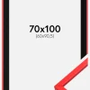 Ramme E-Line Rød 70x100 cm - Passepartout Sort 61x91,5 cm