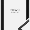 Ramme E-Line Sort 50x70 cm - Passepartout Sort 42x59,4 cm (A2)
