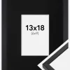 Ramme E-Line Sort 13x18 cm - Passepartout Sort 7x10 cm