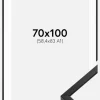 Ramme E-Line Sort 70x100 cm - Passepartout Hvid 59,4x84 cm (A1)