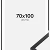 Ramme E-Line Sort 70x100 cm - Passepartout Hvid 62x93 cm