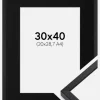 Ramme E-Line Sort 30x40 cm - Passepartout Sort 21x29,7 cm (A4)