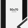 Ramme E-Line Sort 50x70 cm - Passepartout Sort 33x56 cm