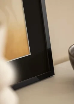 Ramme E-Line Sort 13x18 cm - Passepartout Sort 9x12 cm