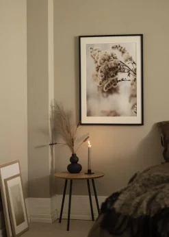 Ramme E-Line Sort 40x40 cm - Passepartout Hvid 30x30 cm