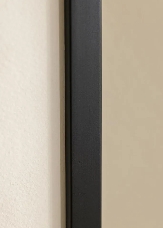 Ramme E-Line Sort 30x30 cm - Passepartout Hvid 20x20 cm