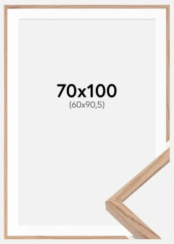 Ramme E-Line Wide Eg 70x100 cm - Passepartout Hvid 61x91,5 cm