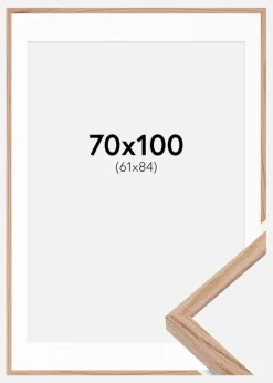 Ramme E-Line Wide Eg 70x100 cm - Passepartout Hvid 62x85 cm