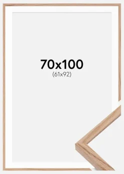 Ramme E-Line Wide Eg 70x100 cm - Passepartout Hvid 62x93 cm