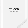 Ramme E-Line Wide Hvid 70x100 cm - Passepartout Hvid 59,4x84 cm (A1)